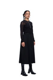 J Palm Service Skirt | Black Suiting