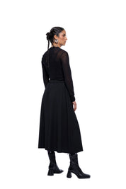 J Palm Service Skirt | Black Suiting