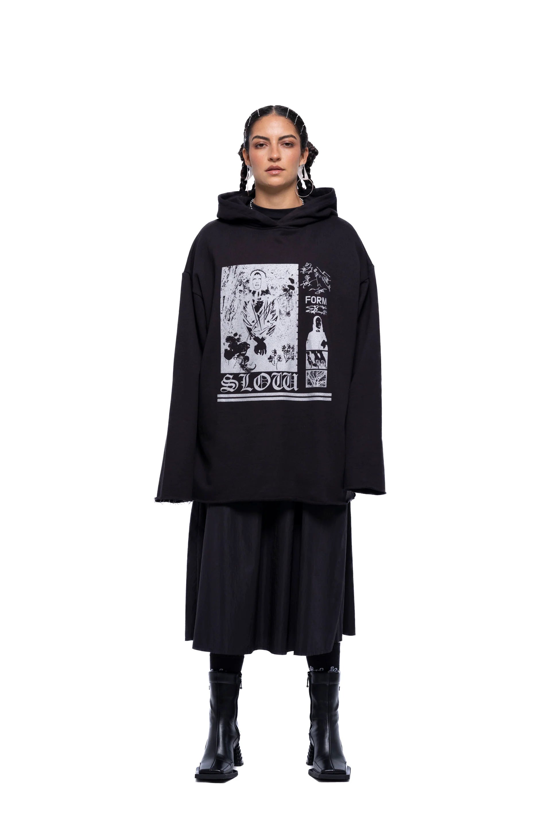 J Palm Slow Form Hoodie | Black