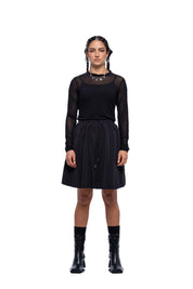 J Palm Service Skirt Mini | Black Suiting