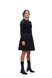 J Palm Service Skirt Mini | Black Suiting