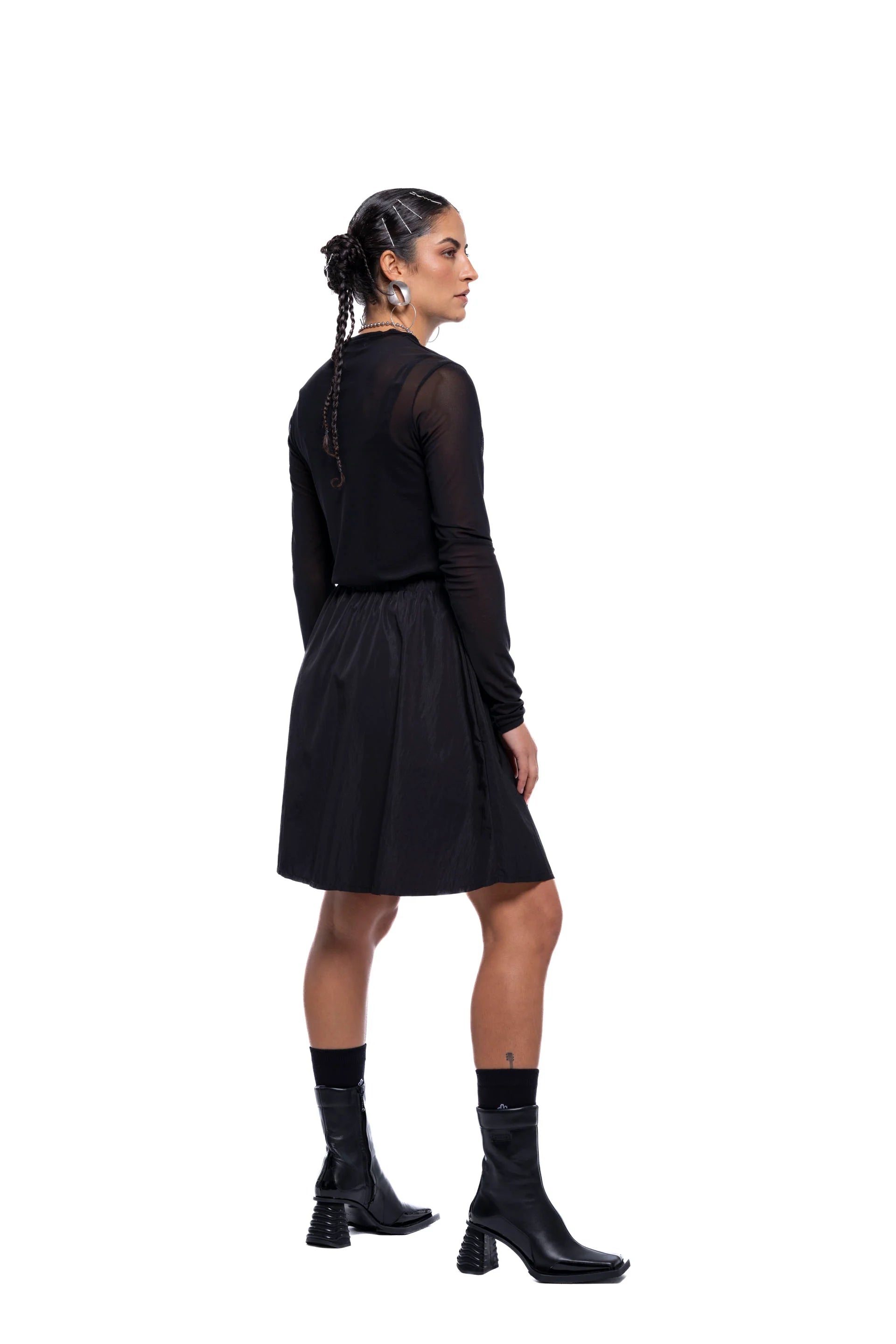 J Palm Service Skirt Mini | Black Suiting