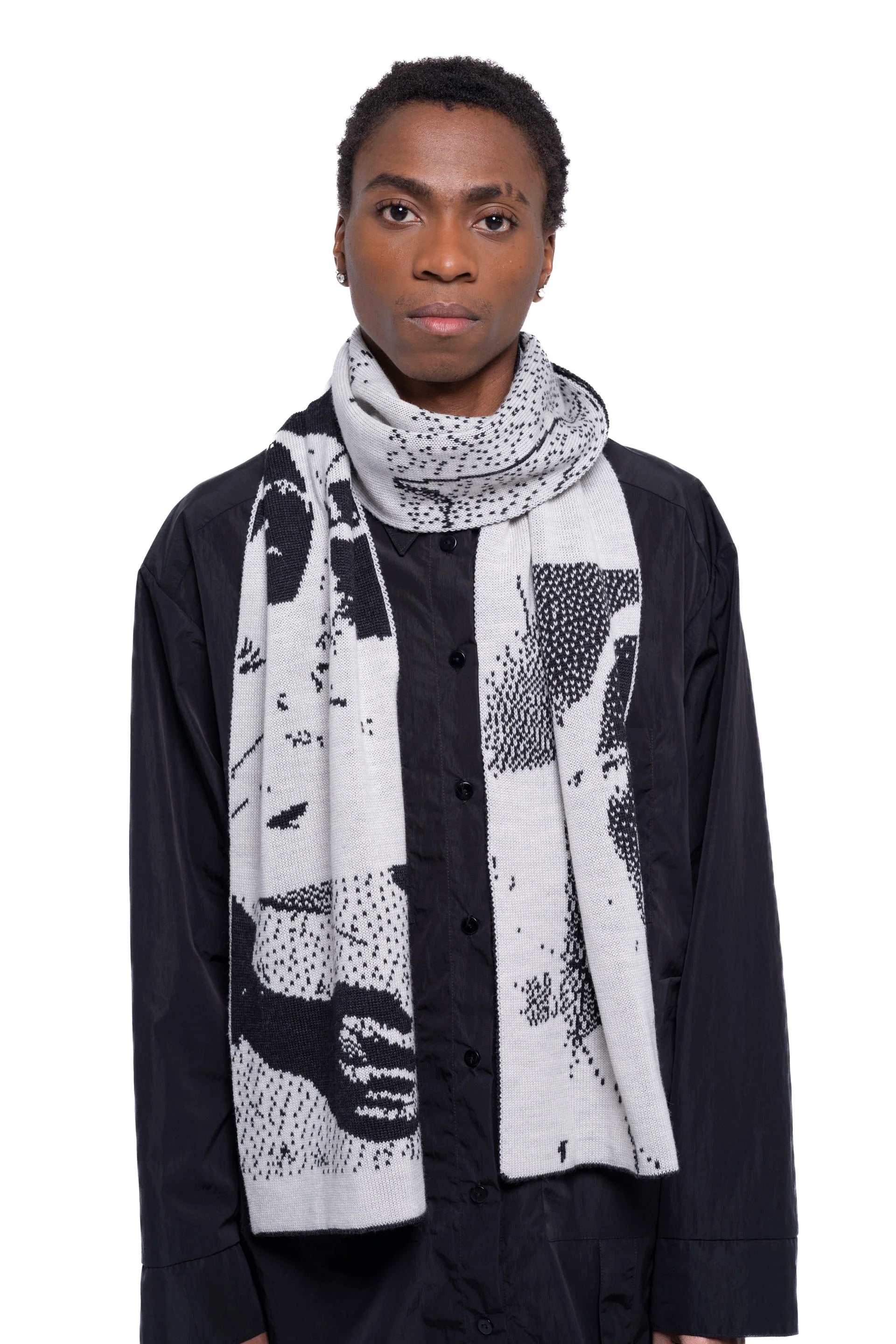 J Palm  Slow Form Scarf | Black White