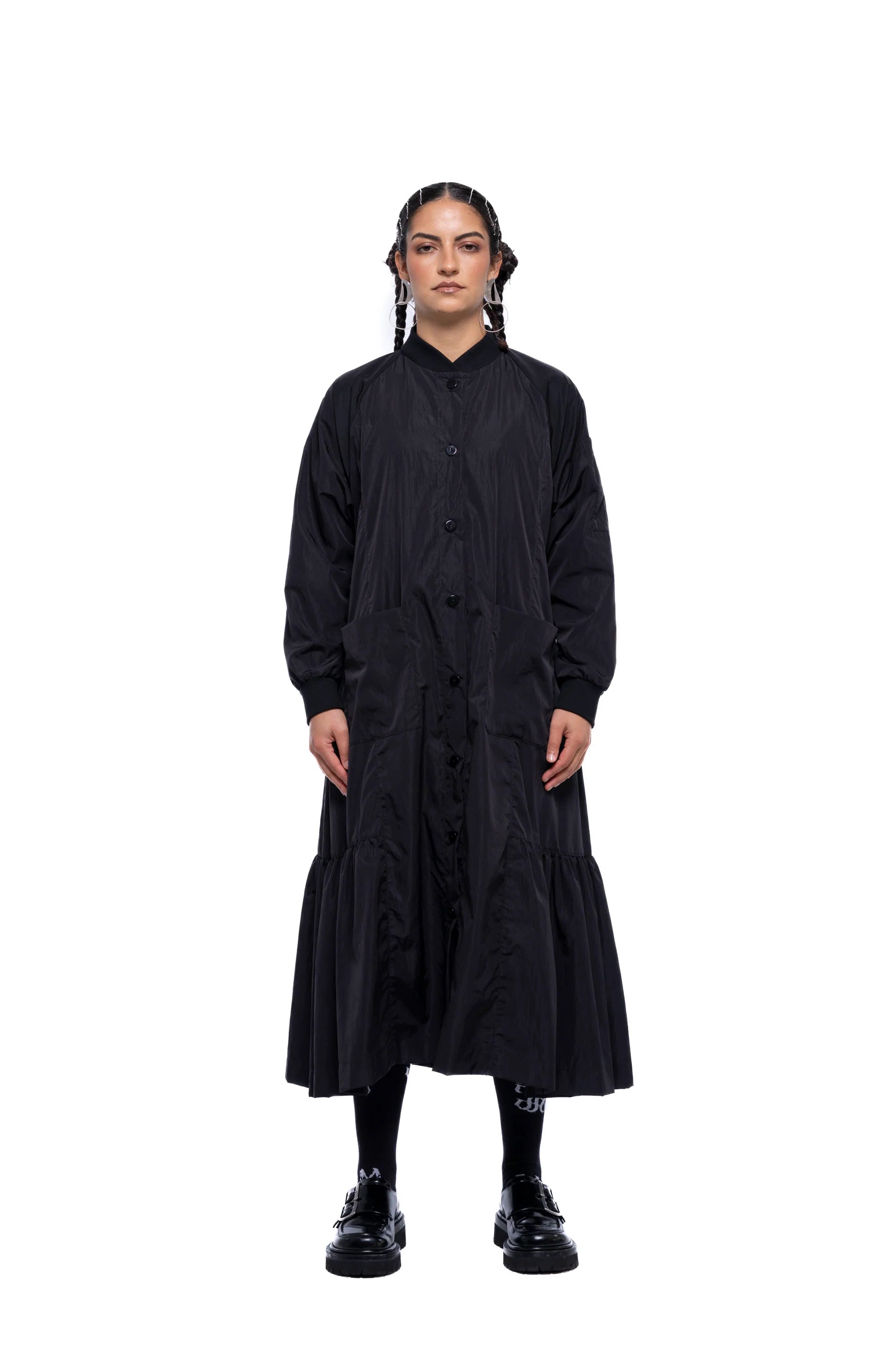 J Palm Gertrud Bomber Dress | Black Sport