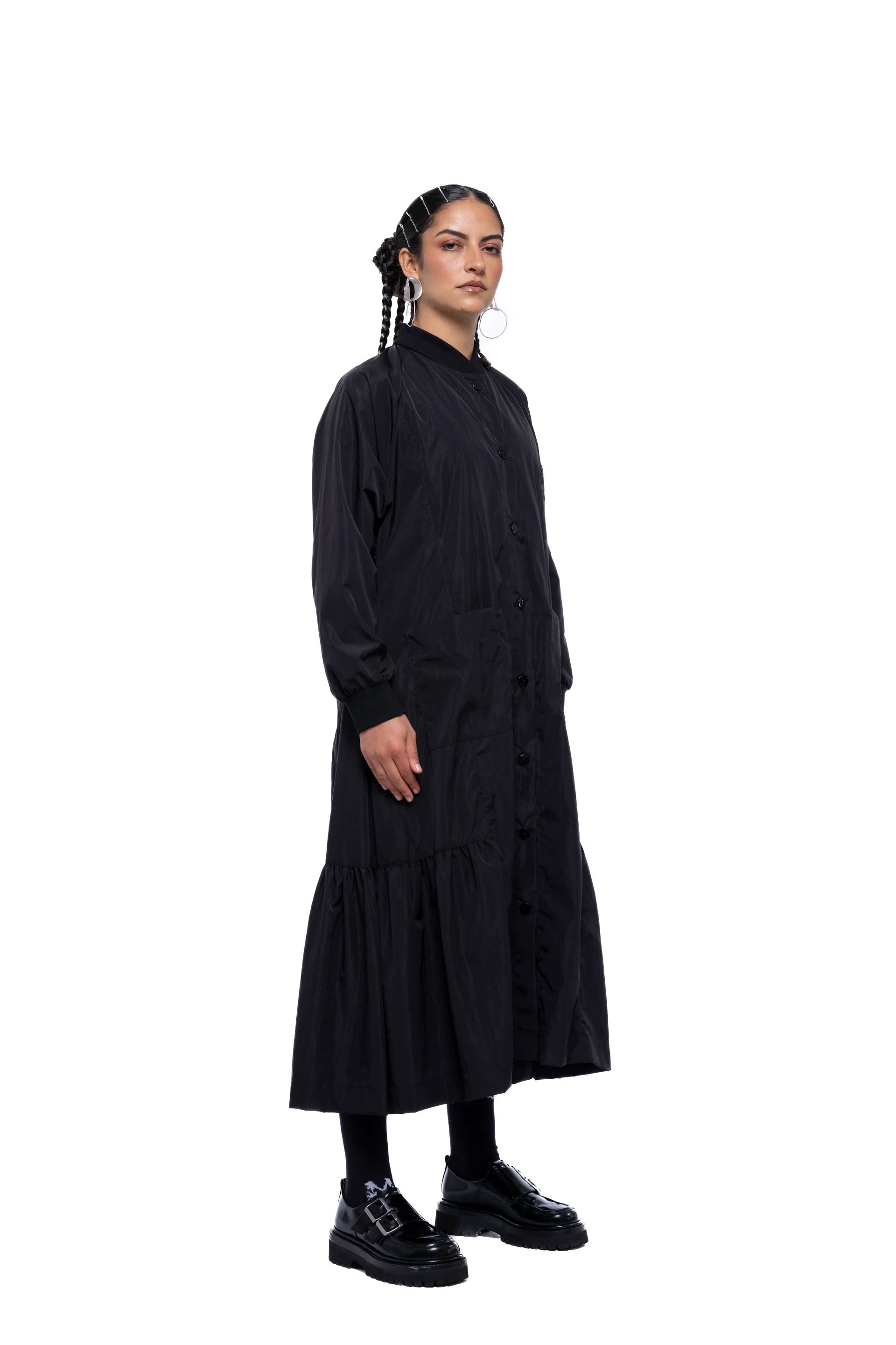 J Palm Gertrud Bomber Dress | Black Sport