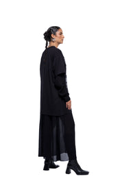 J Palm Slow Form T Shirt Dress | Black