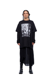 J Palm Slow Form T Shirt Dress | Black