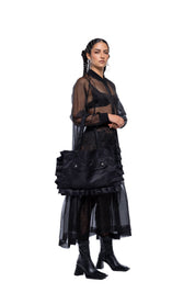 J Palm Frill Mini Tote Bag | Black