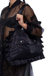 J Palm Frill Mini Tote Bag | Black