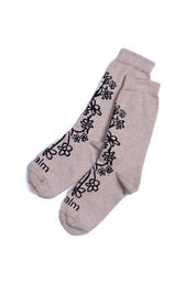 J Palm Floral Crew Sock | Fawn