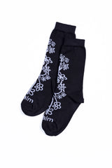 J Palm Floral Crew Sock | Black