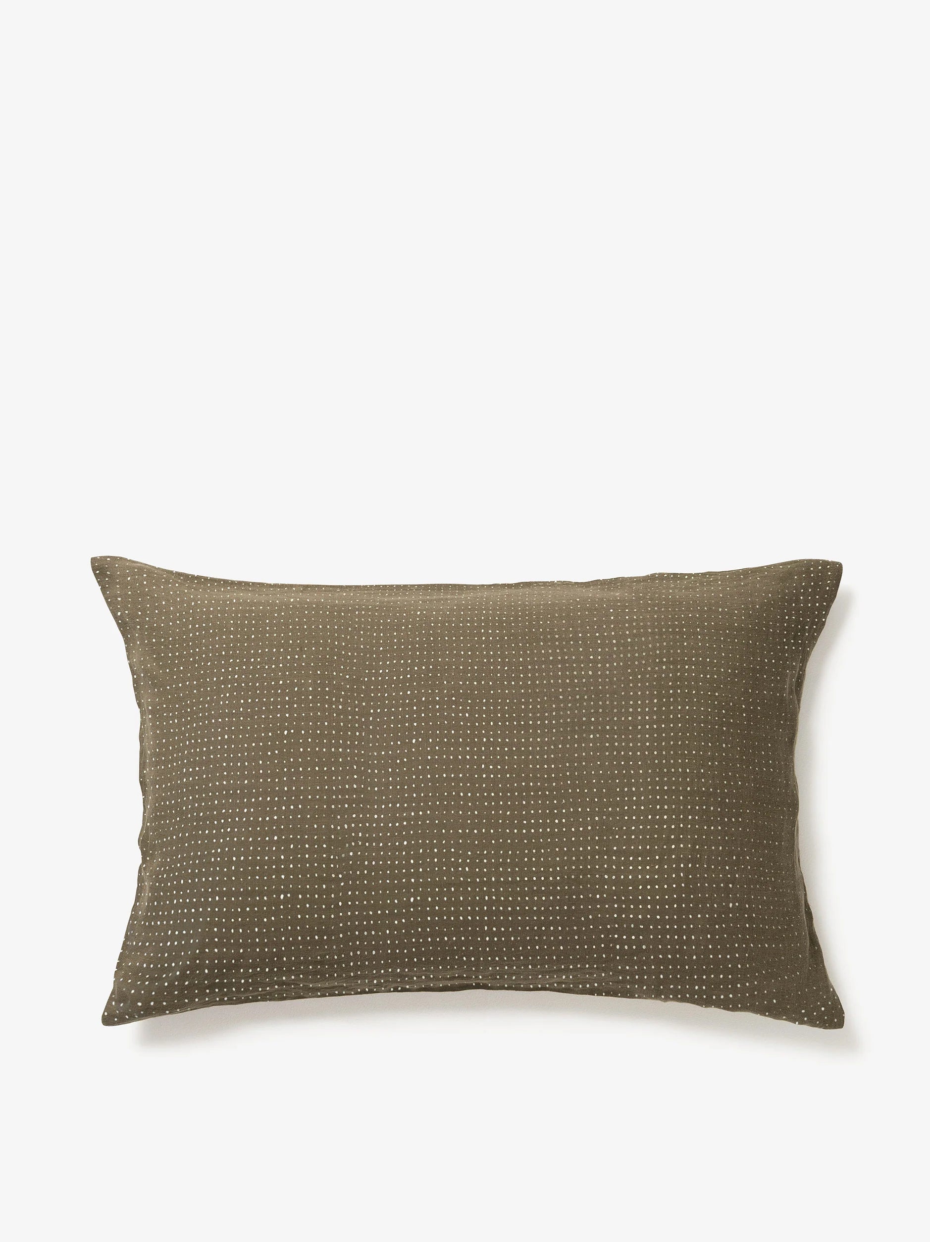 Citta Inku Organic Cotton Linen Pillowcase Pair | Olive