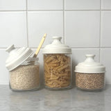 Ottinetti Italian Storage Jars | White Lid