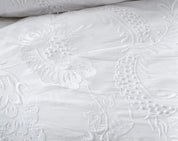 French Country Embelli Embroidered Duvet Cover | King White