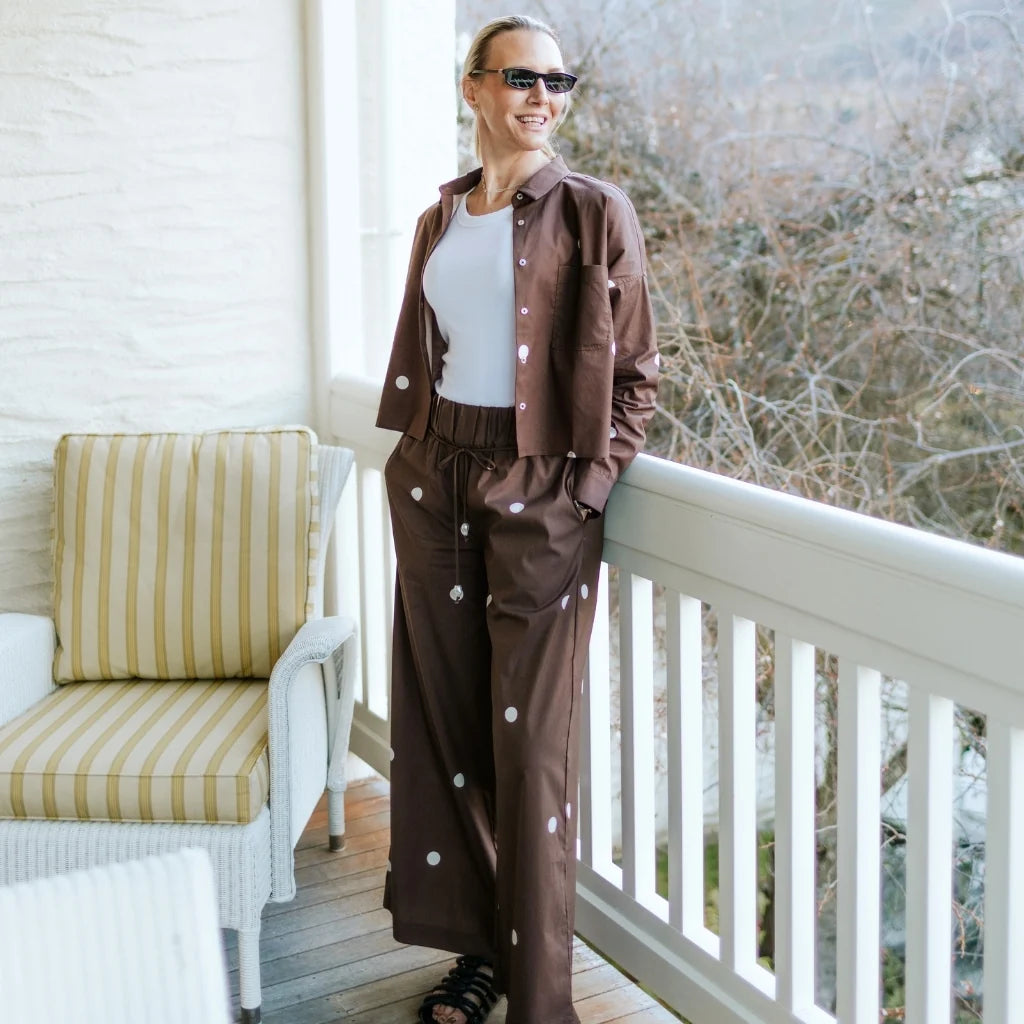 Moke Juno Womens Relaxed Pant | Choc Spot