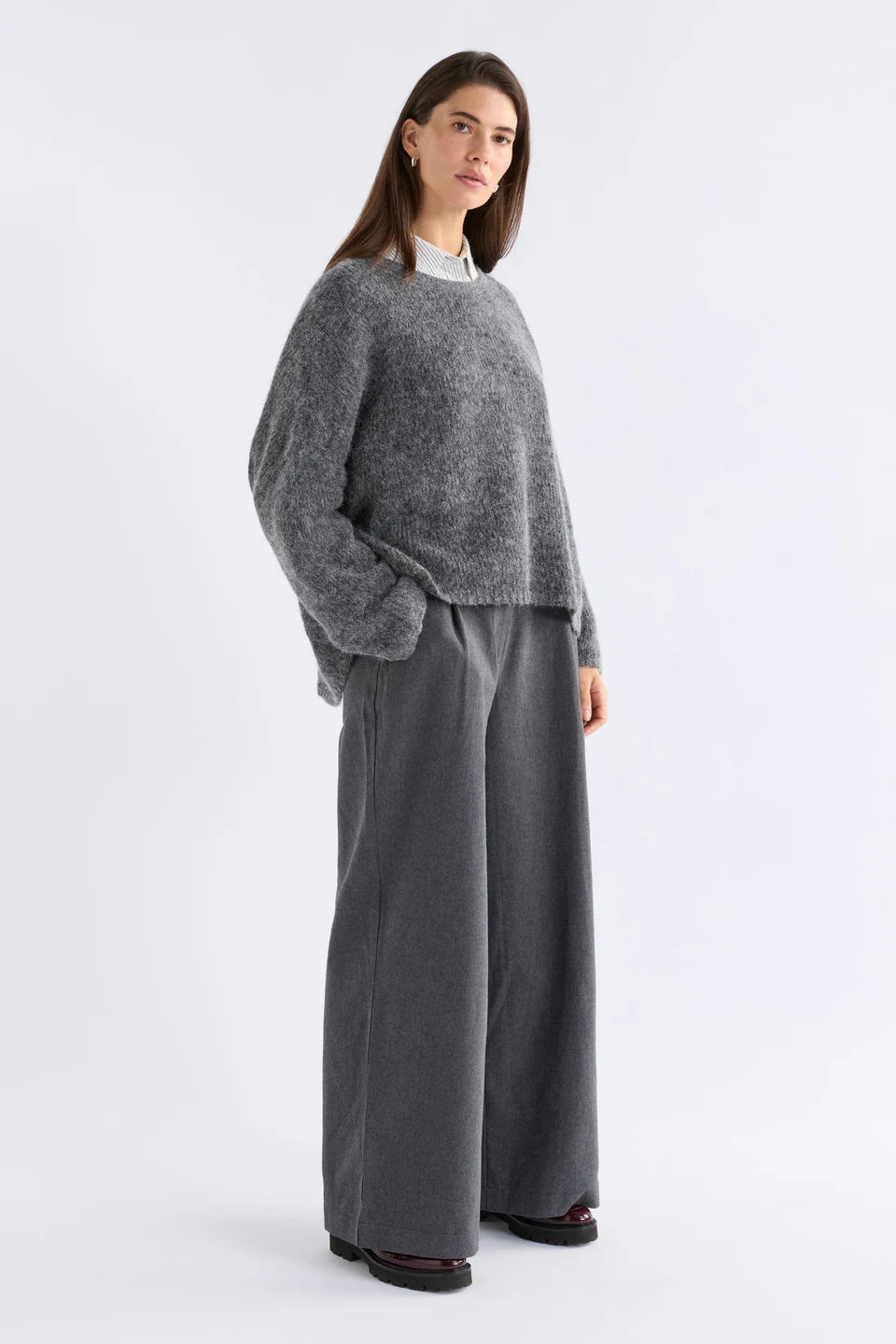 Elk Agna Sweater | Grey Marle