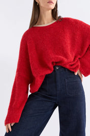 Elk Agna Sweater | Flame Red
