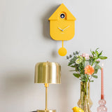 Karlsson Modern Cuckoo Clock | Bright Yellow