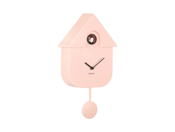 Karlsson Modern Cuckoo Clock | Soft Pink