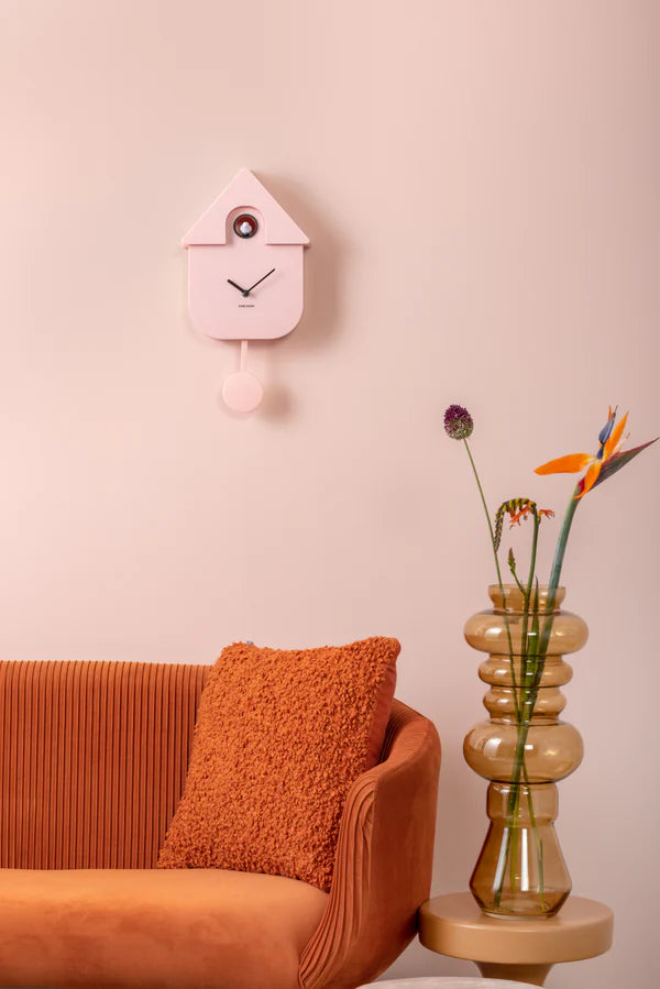 Karlsson Modern Cuckoo Clock | Soft Pink