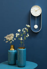 Karlsson Charm Pendulum Clock | White