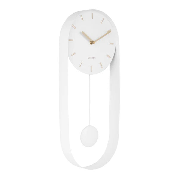 Karlsson Charm Pendulum Clock | White
