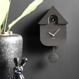 Karlsson Modern Cuckoo Clock | Metallic Dark Grey