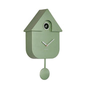 Modern Cuckoo Wall Clock | Metallic Dark Green