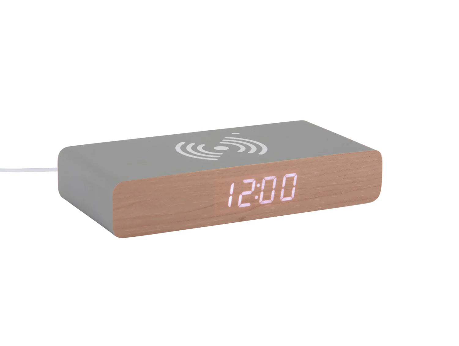 Karlsson Retro Flat LED Clock | Mouse Grey