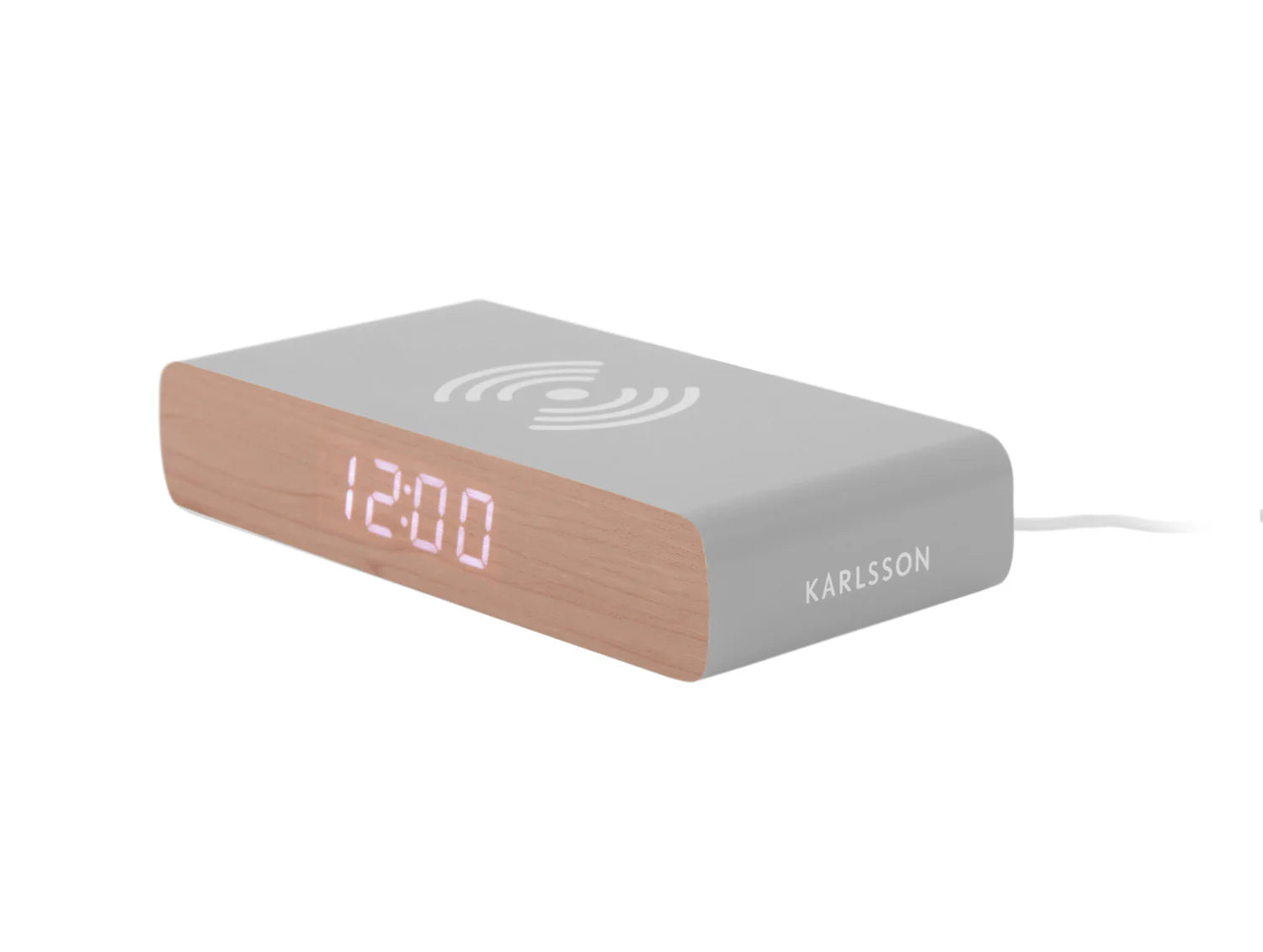 Karlsson Retro Flat LED Clock | Mouse Grey