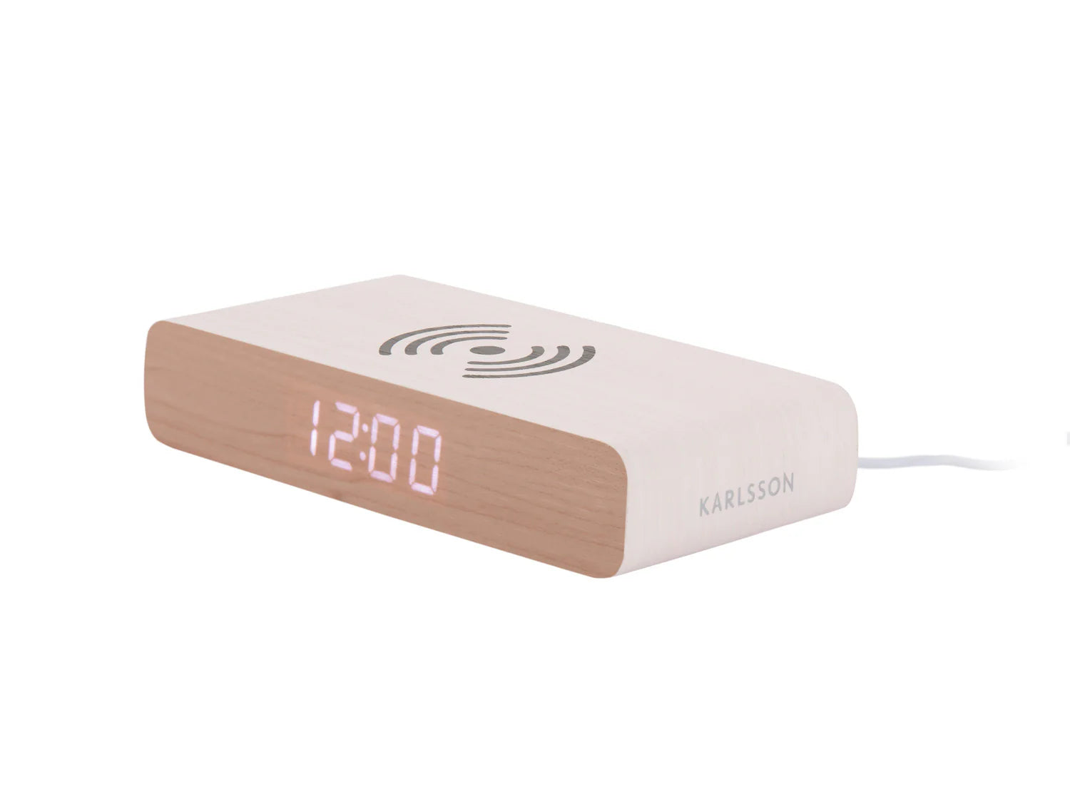 Karlsson's Retro Flat LED Alarm Clock | White