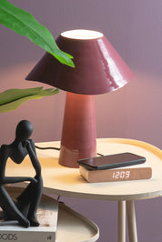 Karlsson Retro Flat LED Clock | Bright Orange