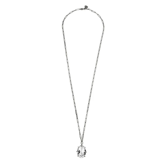 Dyrberg Kern Kally Necklace | Silver Crystal
