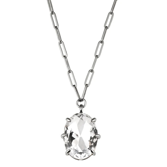 Dyrberg Kern Kally Necklace | Silver Crystal