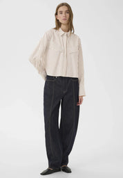 Karen By Simonsen Elmira Short Shirt | Cinnamon Stripe