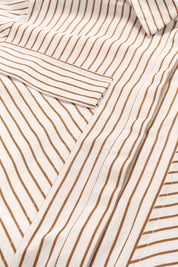 Karen By Simonsen Elmira Short Shirt | Cinnamon Stripe