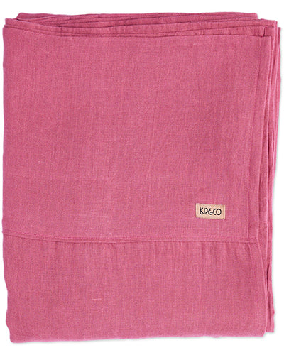 Kip & Co Baroque Rose Linen Flat Sheet | King