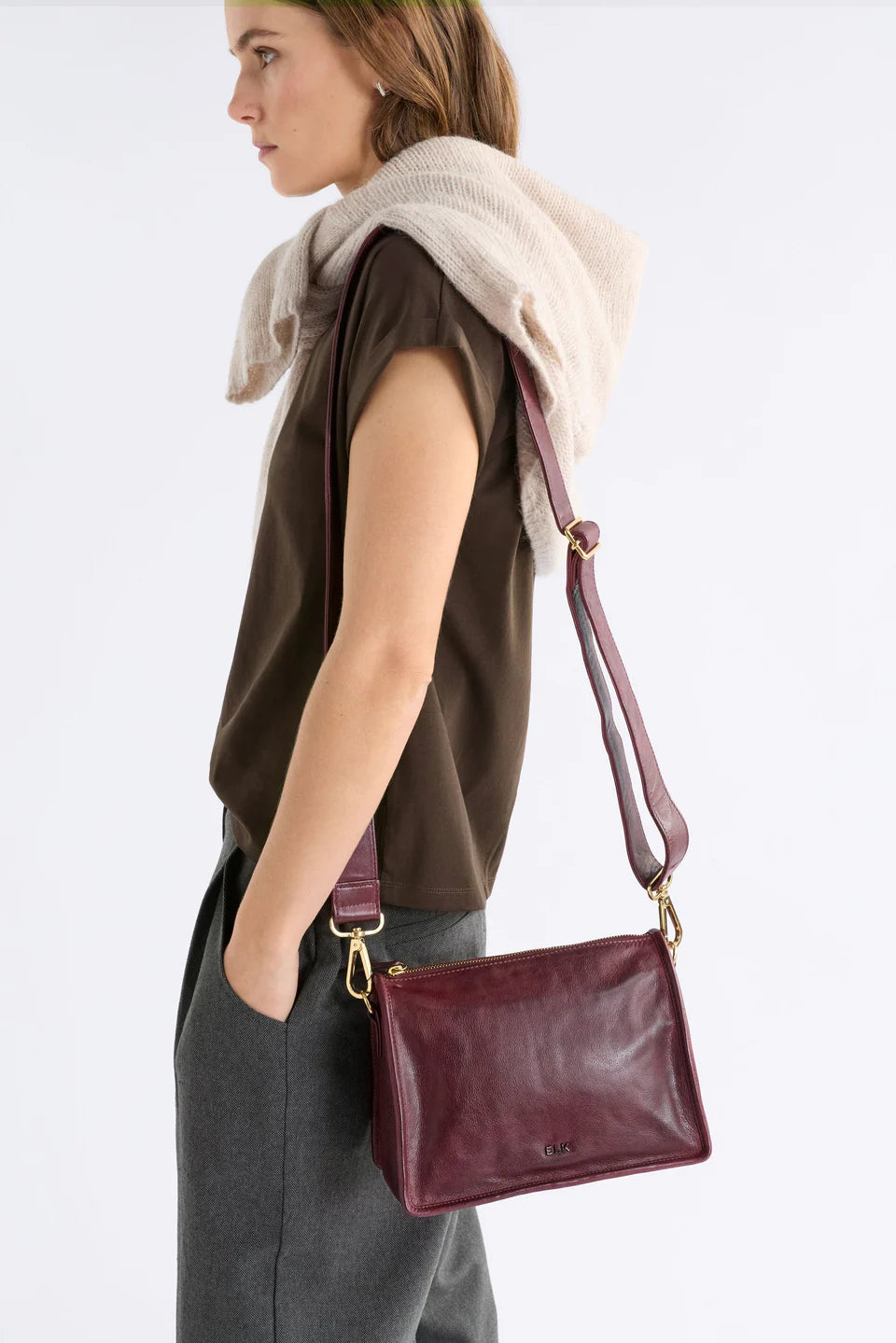 Elk  Halben Crossbody Bag | Bordeaux