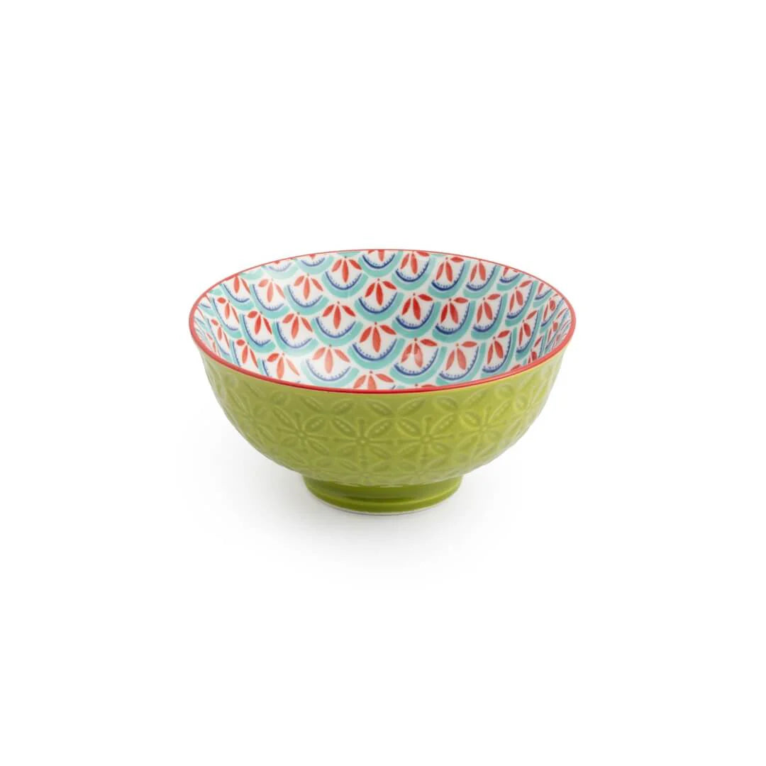 Mikasa Nibble Bowl 12cm | Geometric Green
