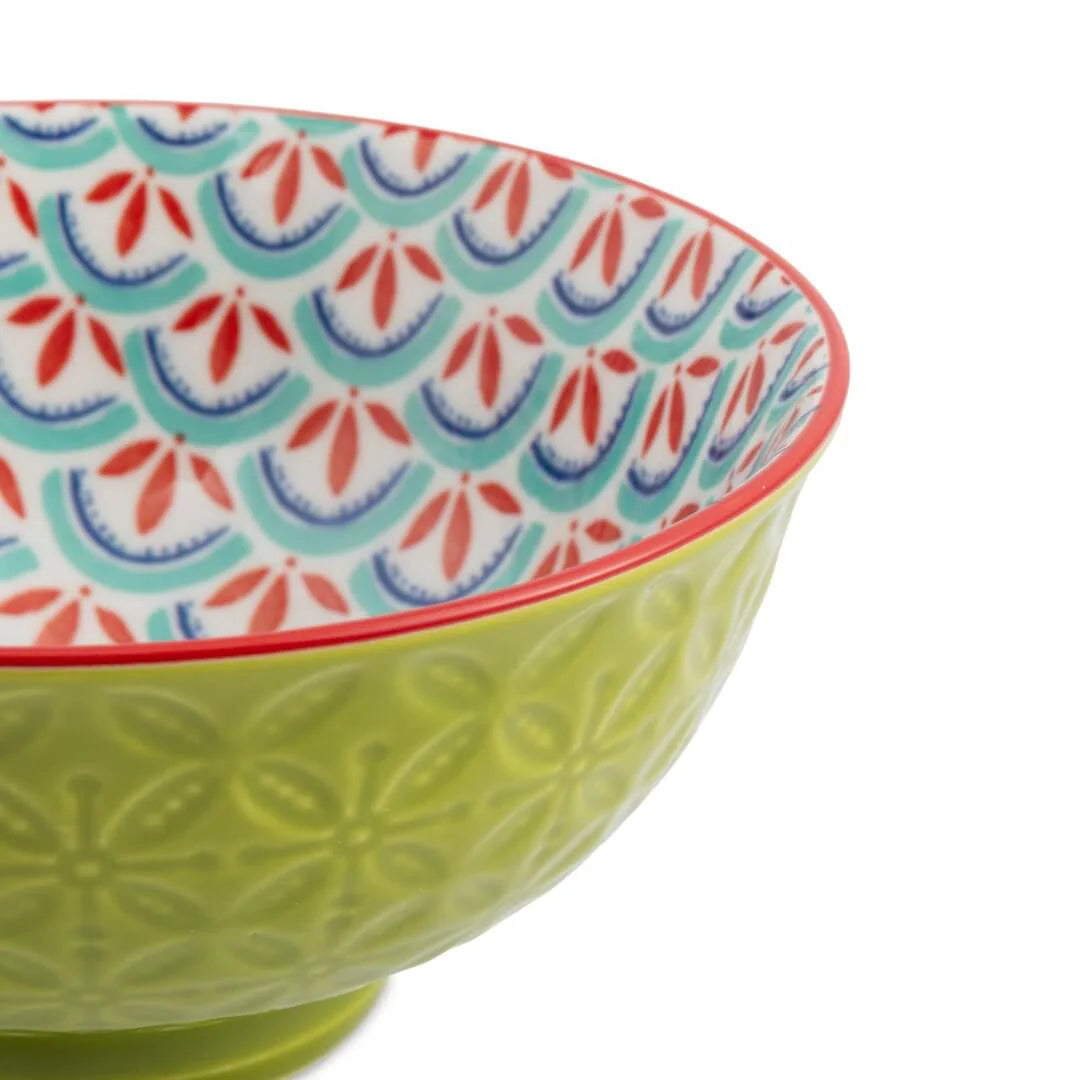 Mikasa Nibble Bowl 12cm | Geometric Green