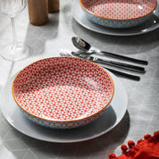 Mikasa Pasta Bowl | 21cm Geometric Blue