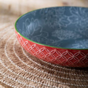 Mikasa Pasta Bowl | 21cm Leaf Print & Geometric