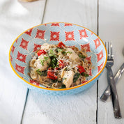 Mikasa Pasta Bowl | 21cm Blue Mosaic