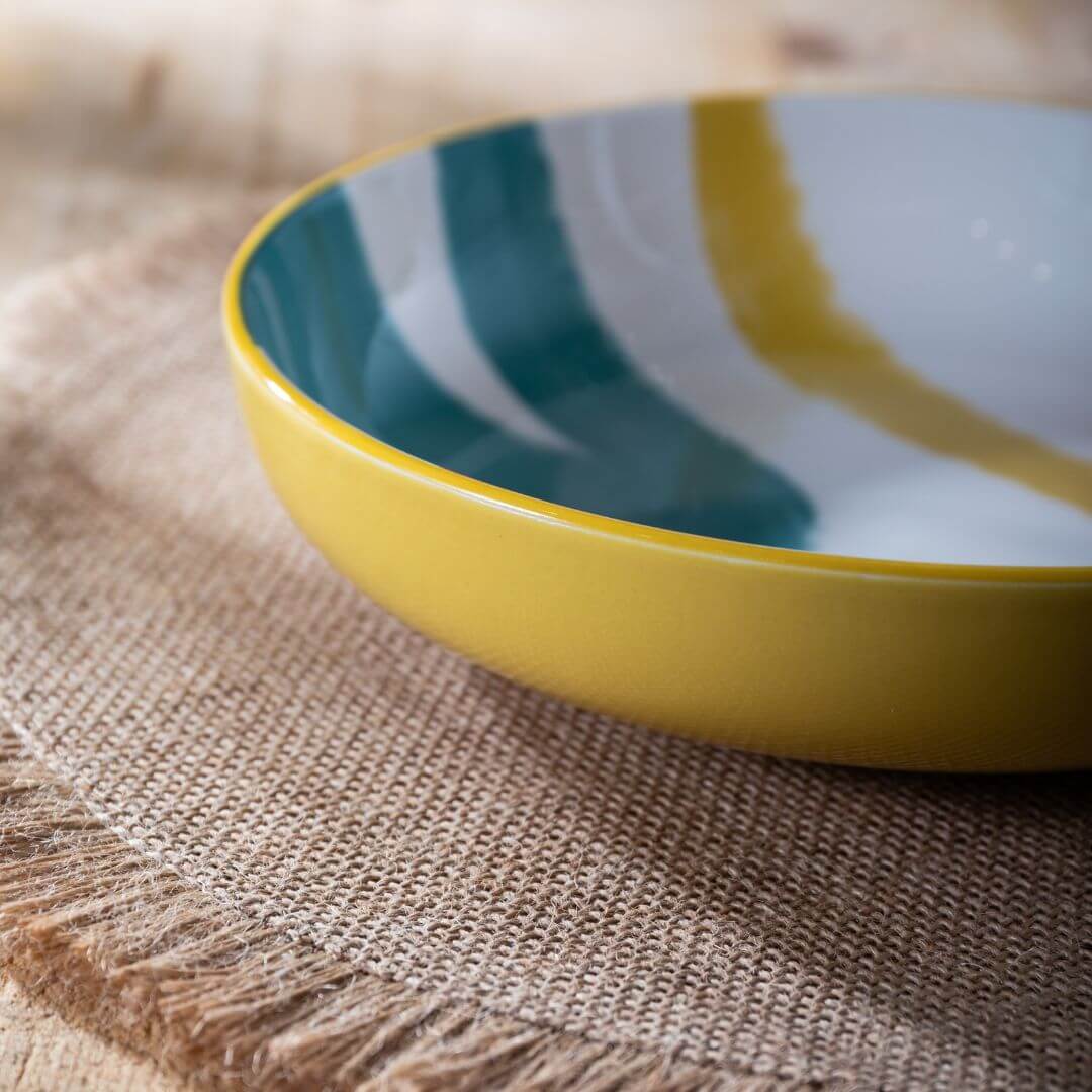 Mikasa Pasta Bowl | 21cm Yellow Abstract