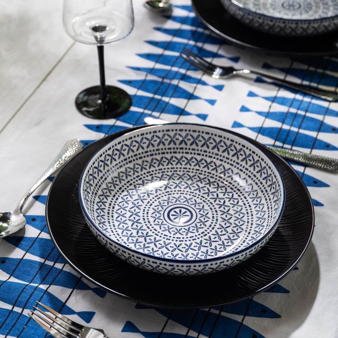 Mikasa Pasta Bowl | 21cm Blue Mediterranean