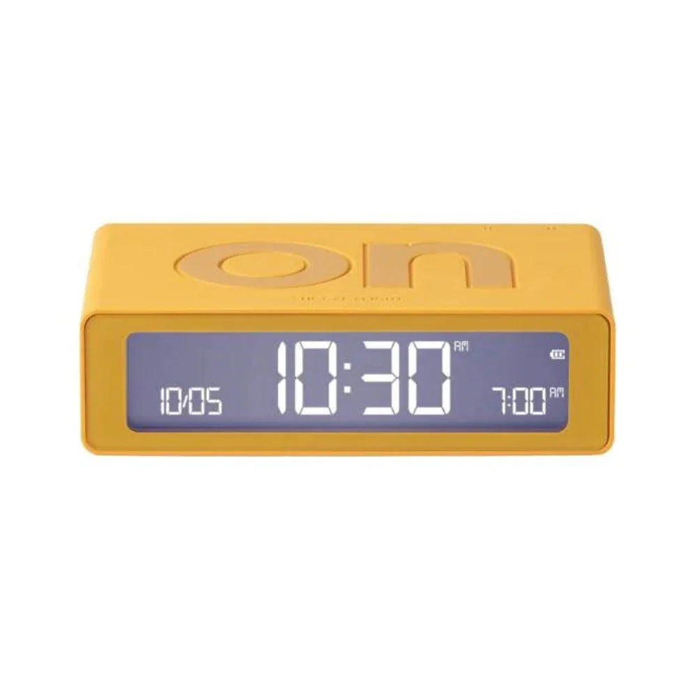 Lexon Flip Classic Rubber Clock | Yellow