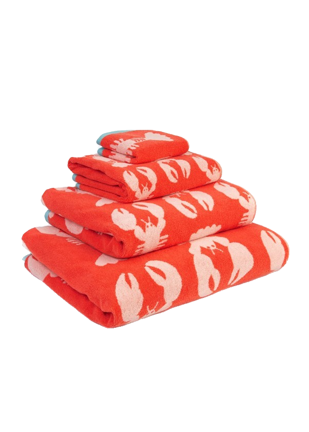 Anorak Organic Cotton Bath Towel | Lobster
