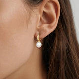 Dyrberg Kern Liora Stud Earrings | Gold White Crystal