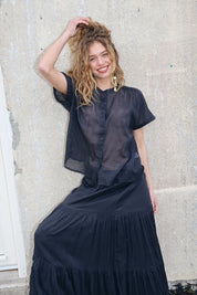 Lollys Laundry Mya Shirt | Washed Black
