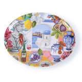 La La Land Mediterranean Summer Melamine Serving Dish | Oval